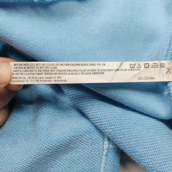 FP Movement Timko Oversized French Terry Baggy Barrel Leg Pants Medium Blue - Picture 13 of 16